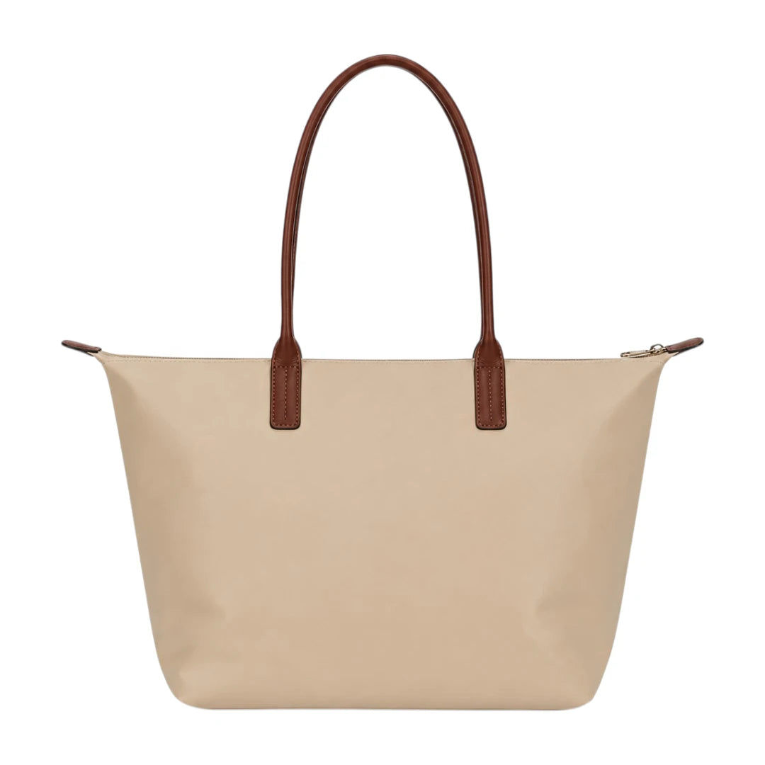 Dalsea Beige Contrast Handle Tote Bag